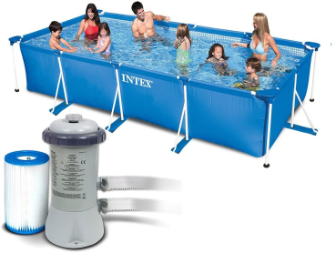 Preview: Intex Rectangular Frame Pool 450x220x84cm inkl Filterpumpe